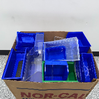 Lot Of Plastic Stackable Storage Bins image 2
